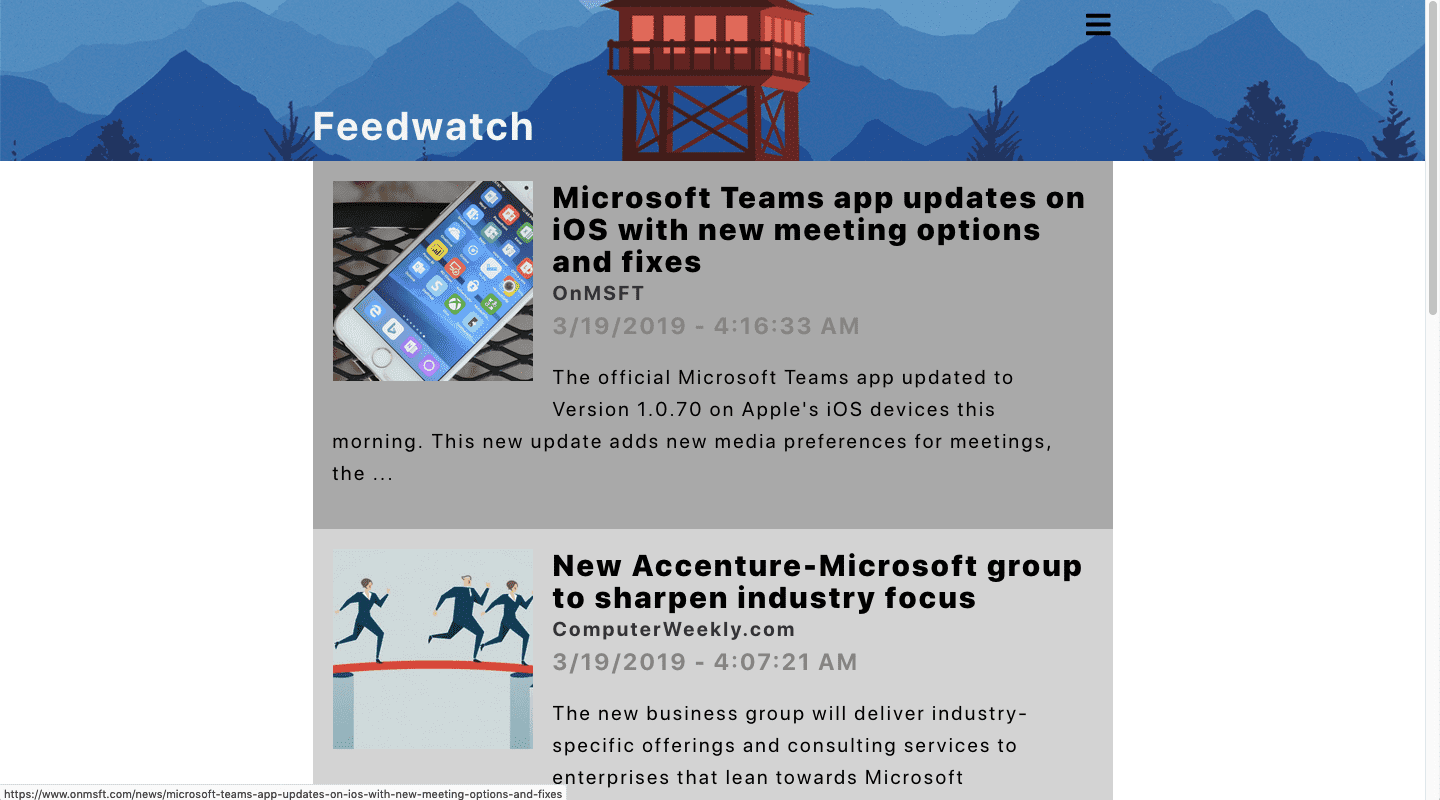 Project 5: Feedwatch.